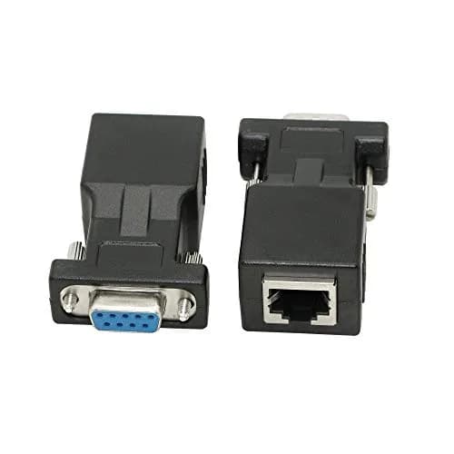 XMSJSIY DB9 RS232 to RJ45 Extender Adapter (2-Pack, 66ft/20m) | Extends Serial Data Over Cat5e/Cat6 thumbnail 4