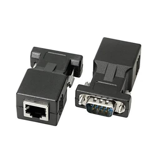 XMSJSIY DB9 RS232 to RJ45 Extender Adapter (2-Pack, 66ft/20m) | Extends Serial Data Over Cat5e/Cat6 thumbnail 3