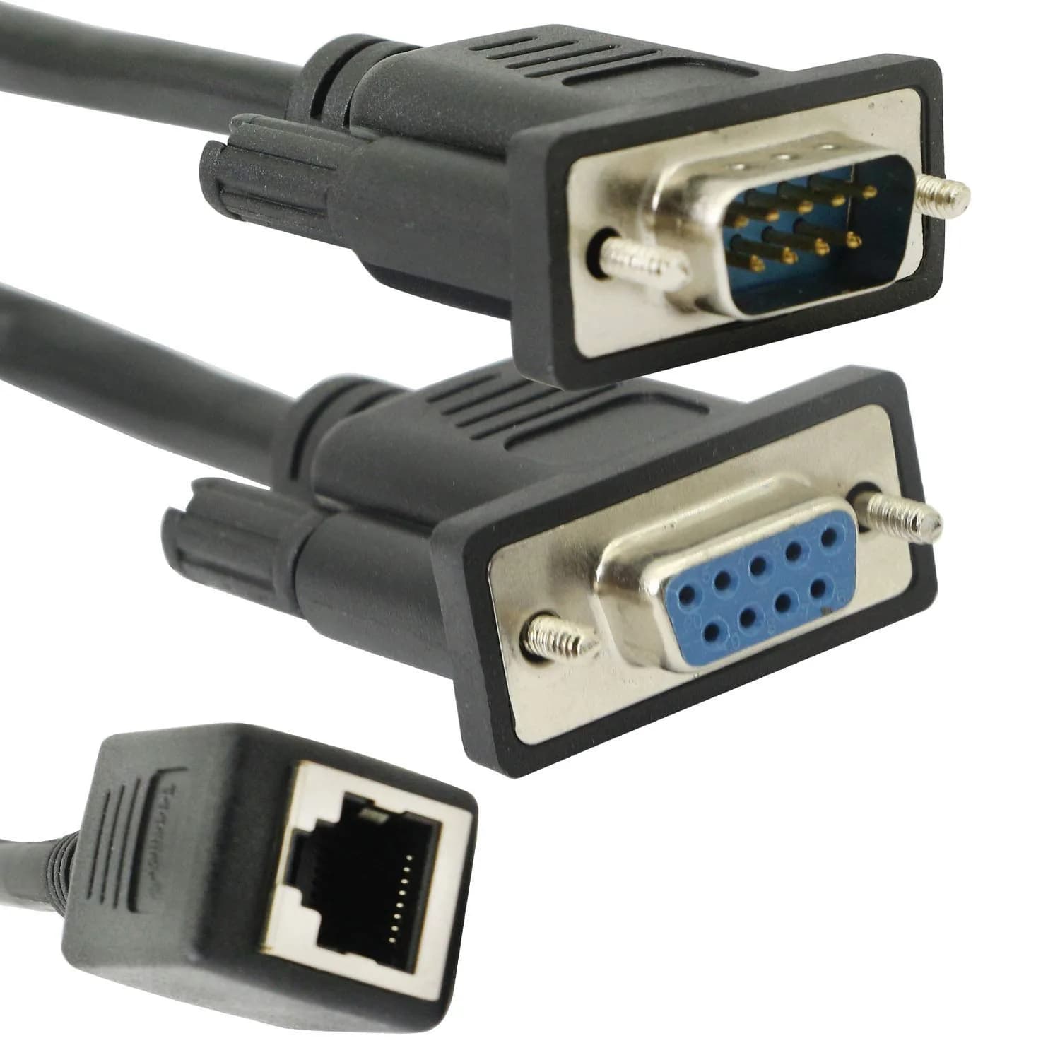 XMSJSIY DB9 RS232 to RJ45 Extender Adapter 2-Pack | Extends Serial Data Up to 100m - view 2