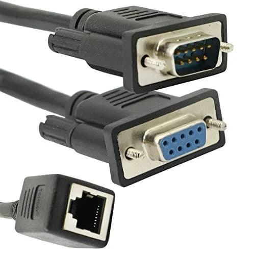 XMSJSIY DB9 RS232 to RJ45 Extender Adapter 2-Pack | Extends Serial Data Up to 100m thumbnail 2