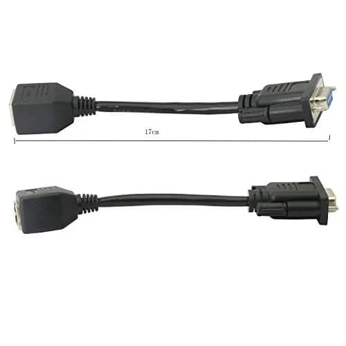 XMSJSIY DB9 RS232 to RJ45 Extender Adapter 2-Pack | Extends Serial Data Up to 100m thumbnail 3