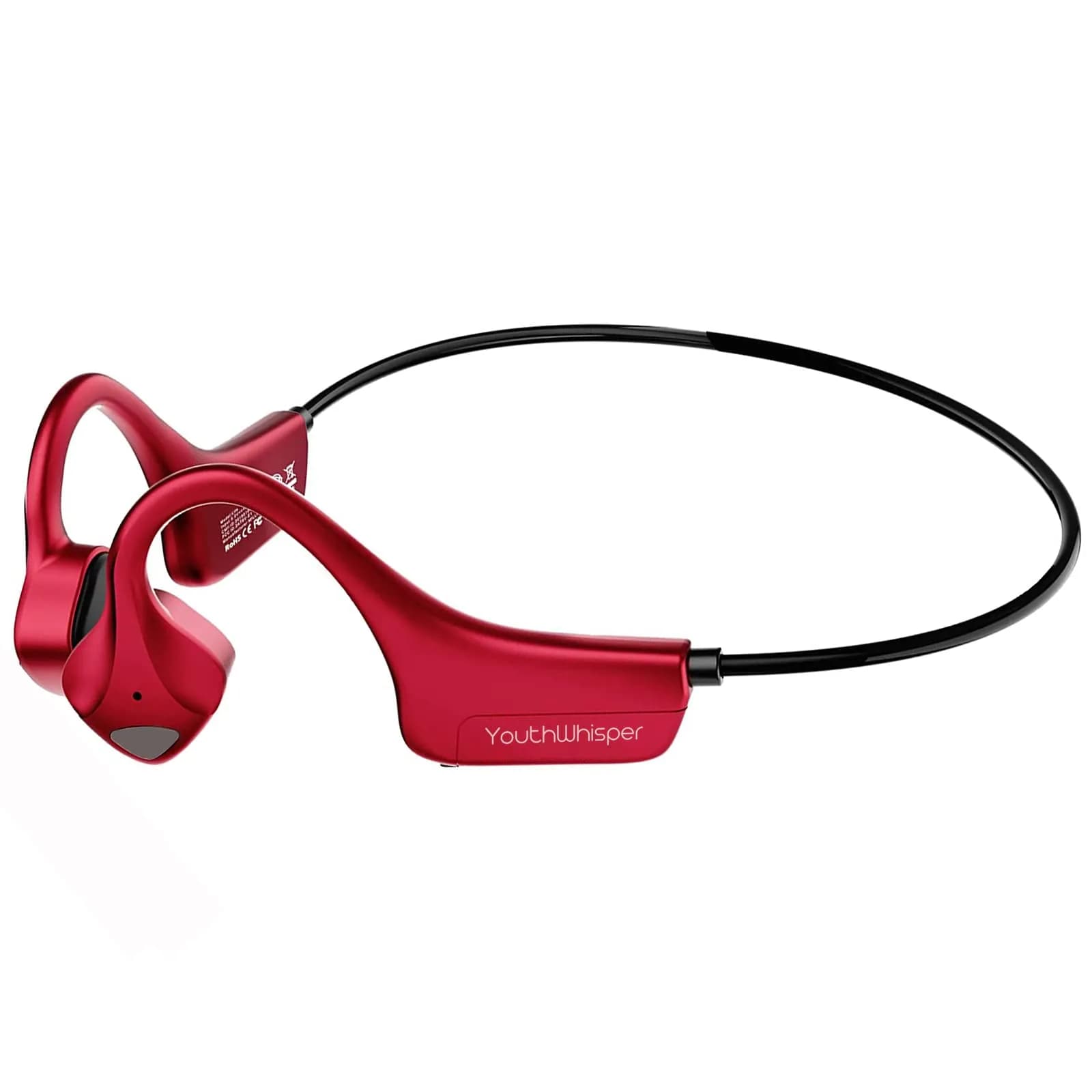 YouthWhisper Bone Conduction Headphones Bluetooth - Open-Ear Red | 28g (0.99oz) - main product image