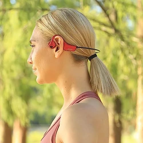 YouthWhisper Bone Conduction Headphones Bluetooth - Open-Ear Red | 28g (0.99oz) thumbnail 7