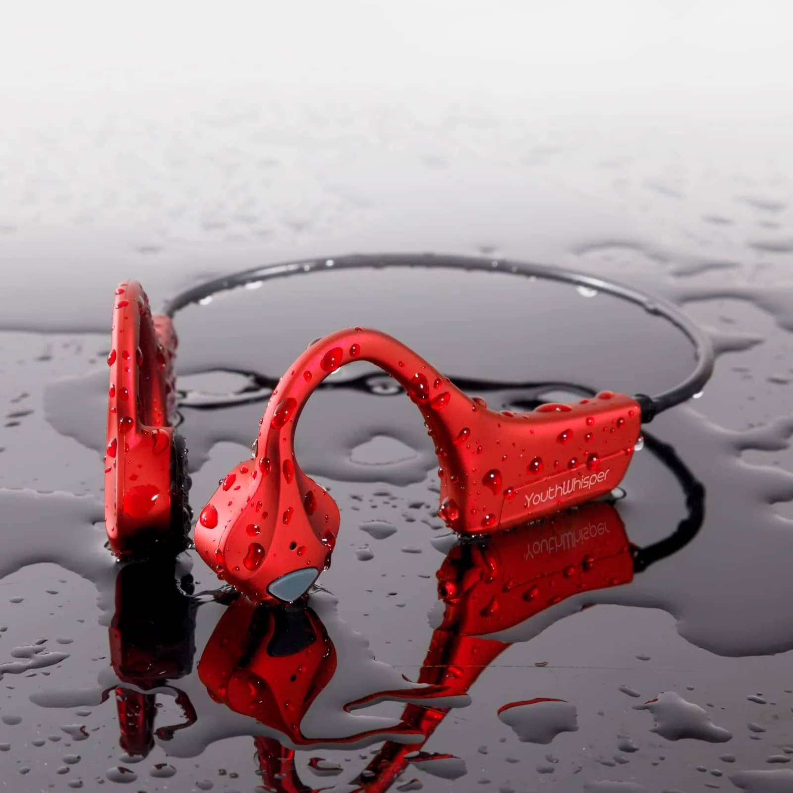 YouthWhisper Bone Conduction Headphones Bluetooth - Open-Ear Red | 28g (0.99oz) - view 4