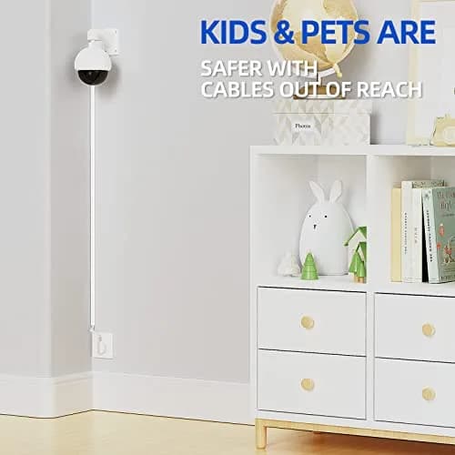 Delamu 128in (3.25m) Single Cord Hider for Wall | Easy Install Self-Adhesive Cable Raceway for 1 Mini Cord thumbnail 4
