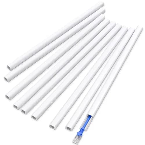 Delamu 128in (3.25m) Single Cord Hider for Wall | Easy Install Self-Adhesive Cable Raceway for 1 Mini Cord thumbnail 1