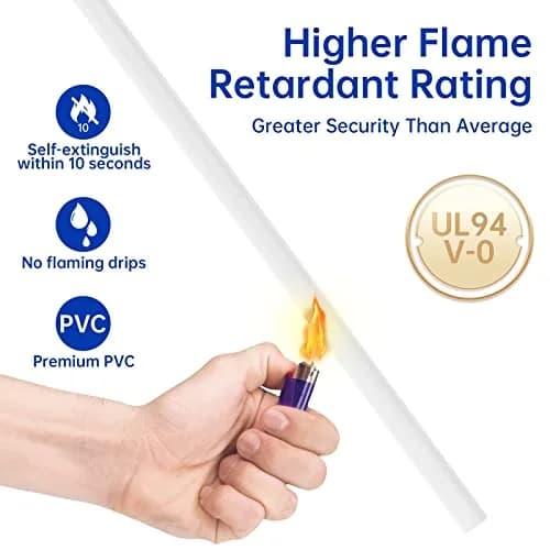 Delamu 128in (3.25m) Single Cord Hider for Wall | Easy Install Self-Adhesive Cable Raceway for 1 Mini Cord thumbnail 7
