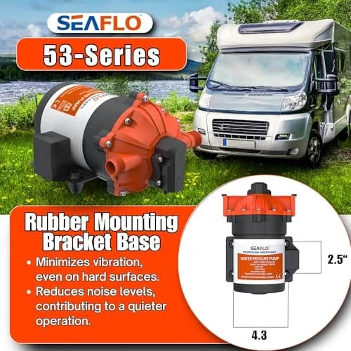 SEAFLO 53-Series DC Diaphragm Water Pump 7.0 GPM 60 PSI | Heavy-Duty, Self-Priming, 4-Year Warranty thumbnail 4