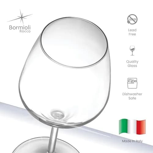 Bormioli Rocco Red Wine Glasses 18 oz | Italian Craftsmanship for Elegant Dining & Entertaining thumbnail 2