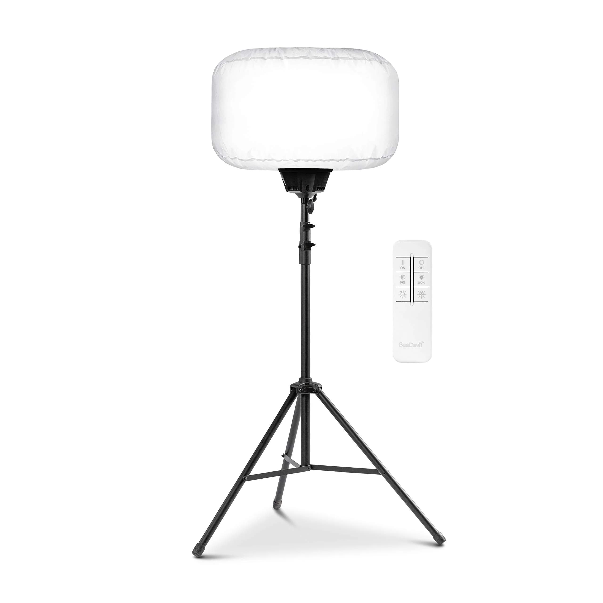 SeeDevil 150 Watt LED Balloon Light Kit | 19,500 Lumens, 6.5 Ft Tripod, Dimmable, Indoor/Outdoor, Portable — Multicolor