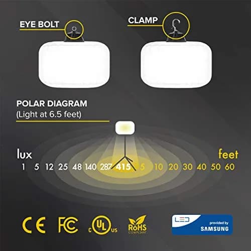 SeeDevil 150 Watt LED Balloon Light Kit | 19,500 Lumens, 6.5 Ft Tripod, Dimmable, Indoor/Outdoor, Portable thumbnail 5