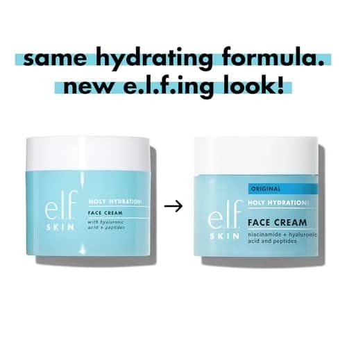 e.l.f. SKIN Holy Hydration Face Cream with Hyaluronic Acid, Niacinamide & Peptides 52ml (1.76 Fl Oz) | Nourishing & Plumping Moisturizer thumbnail 4