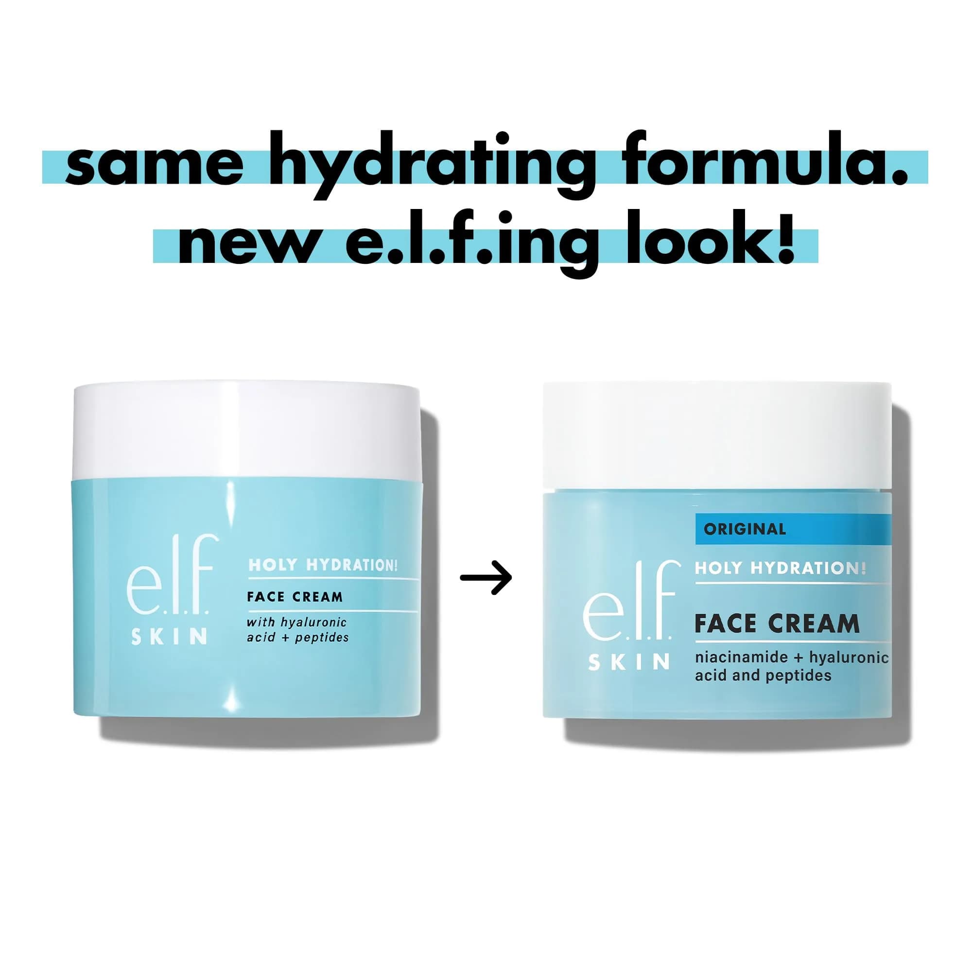 e.l.f. SKIN Holy Hydration Face Cream with Hyaluronic Acid, Niacinamide & Peptides 52ml (1.76 Fl Oz) | Nourishing & Plumping Moisturizer - view 4