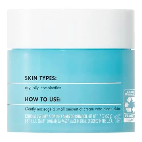 e.l.f. SKIN Holy Hydration Face Cream with Hyaluronic Acid, Niacinamide & Peptides 52ml (1.76 Fl Oz) | Nourishing & Plumping Moisturizer thumbnail 5