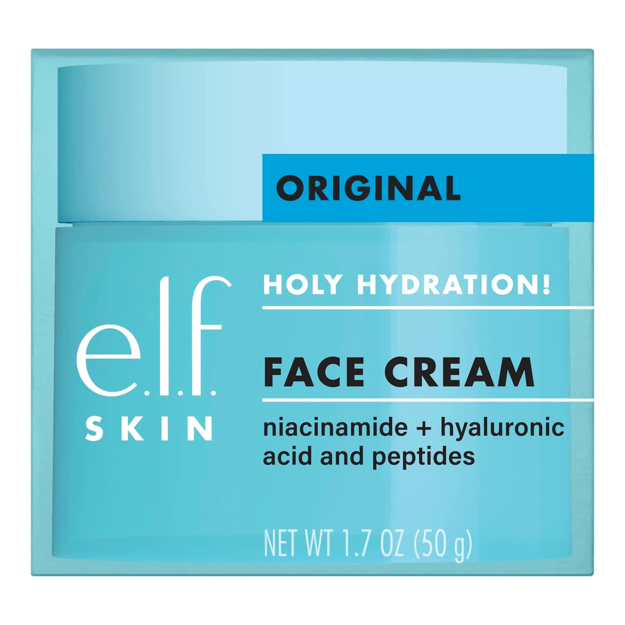 e.l.f. SKIN Holy Hydration Face Cream with Hyaluronic Acid, Niacinamide & Peptides 52ml (1.76 Fl Oz) | Nourishing & Plumping Moisturizer - view 6