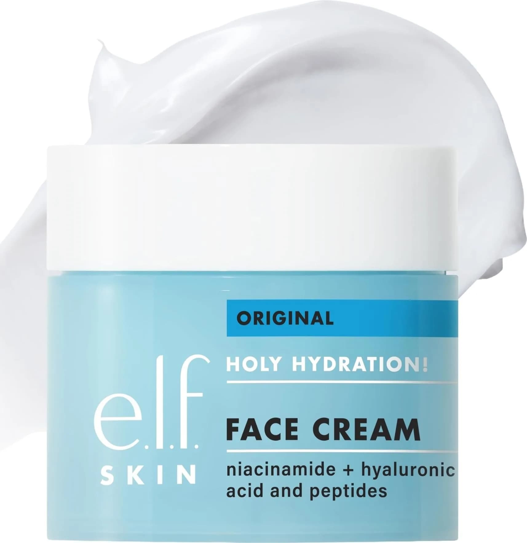 e.l.f. SKIN Holy Hydration Face Cream with Hyaluronic Acid, Niacinamide & Peptides 52ml (1.76 Fl Oz) | Nourishing & Plumping Moisturizer - main product image