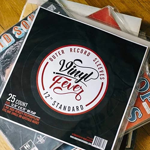 Vinyl Fever Record Sleeves [25 Pack] - Crystal Clear Outer Album Covers - Durable 3 Mil Thick Polypropylene Vinyl Sleeves for 12 Inch Lps and Archival Album Storage | 12.75"x12.75" Perfect Fit Sleeves thumbnail 7