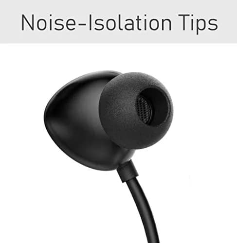 Bolle & Raven Thore Type C Wired Earbuds with Mic, 1.2m (4ft) Cord | HD Audio & Bass thumbnail 2
