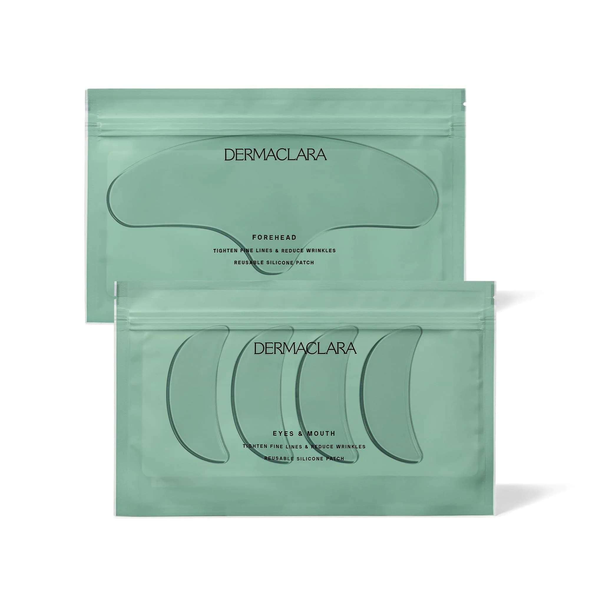 Dermaclara Silicone Patch Eyes & Forehead Kit | Reusable Overnight Wrinkle Pads for Frown & Smile Lines (1 Kit) - main product image