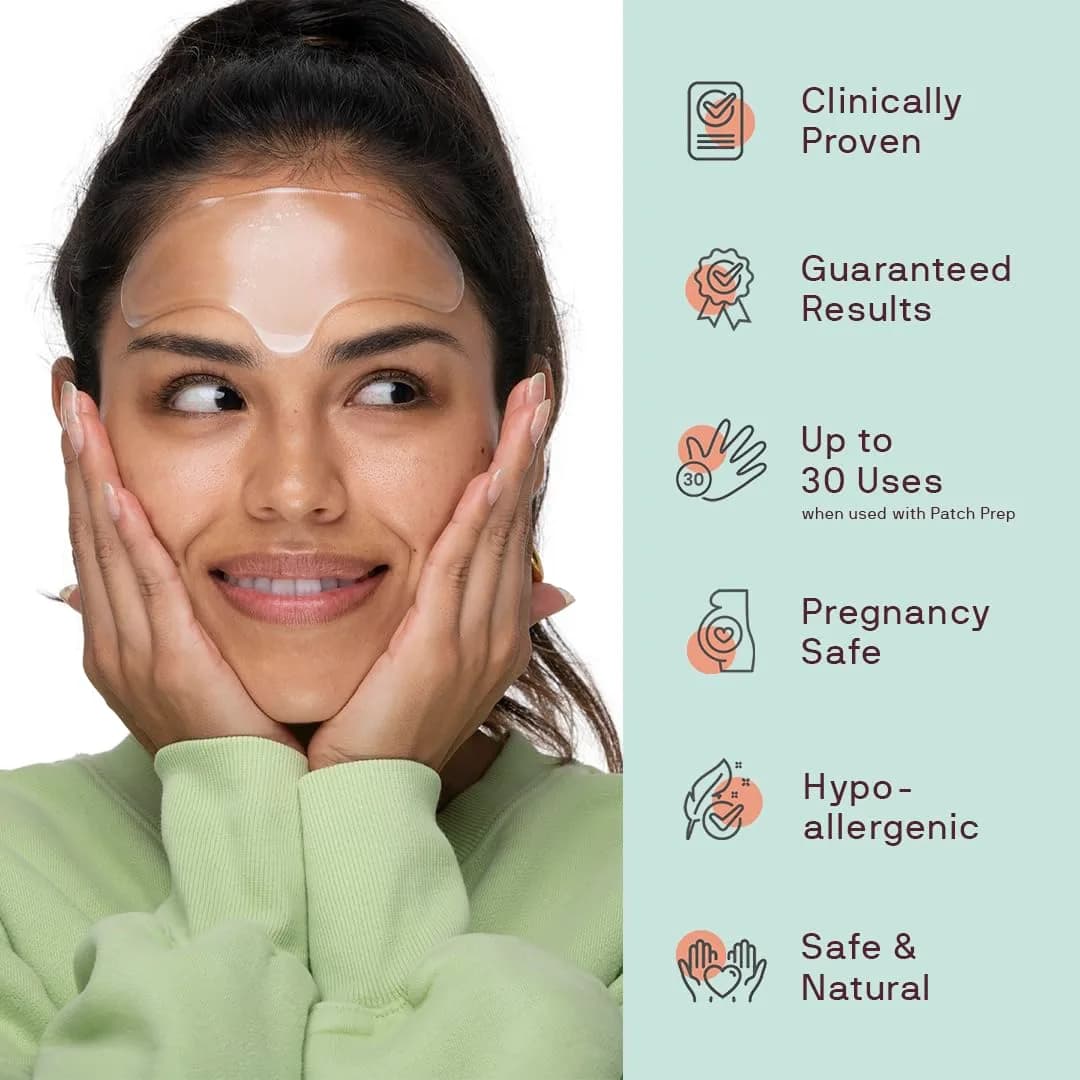 Dermaclara Silicone Patch Eyes & Forehead Kit | Reusable Overnight Wrinkle Pads for Frown & Smile Lines (1 Kit) - view 9