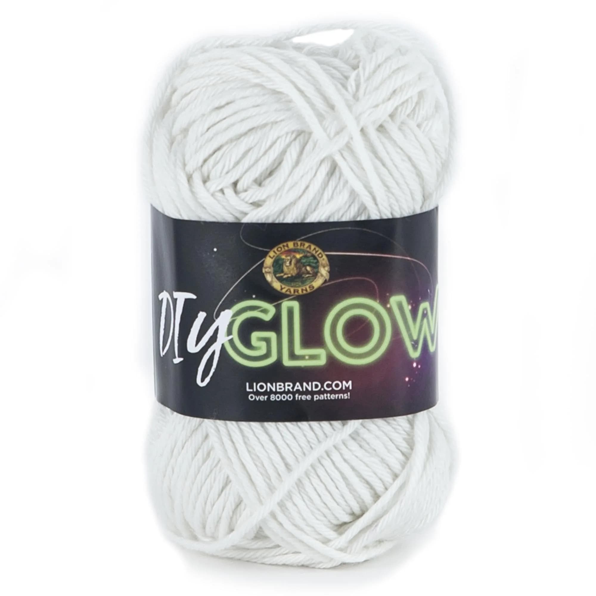 Lion Brand Yarn DIY Glow Yarn, Natural | Glow-in-the-dark fiber for creative projects