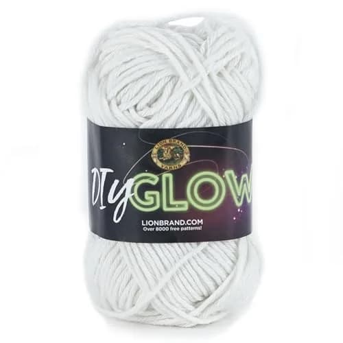 Lion Brand Yarn DIY Glow Yarn, Natural | Glow-in-the-dark fiber for creative projects thumbnail 1