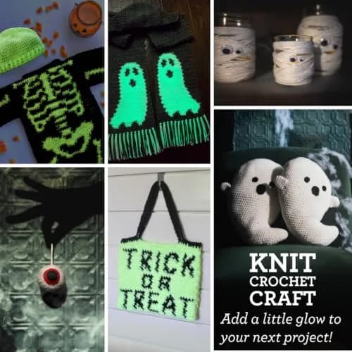 Lion Brand Yarn DIY Glow Yarn, Natural | Glow-in-the-dark fiber for creative projects thumbnail 5