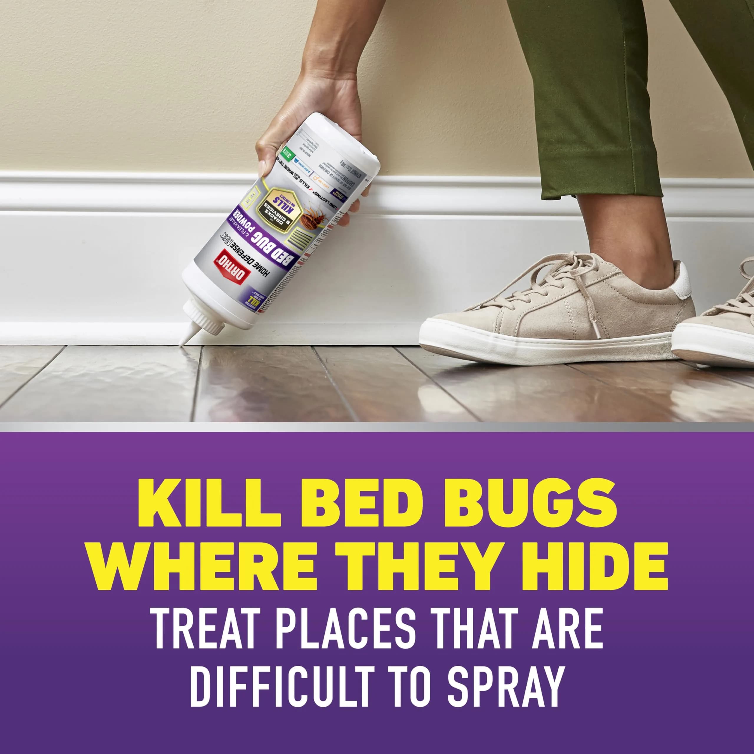 Ortho Home Defense Max Bed Bug & Flea Killer Powder, 340g (12 oz) | Long-Lasting Insect Control - view 4