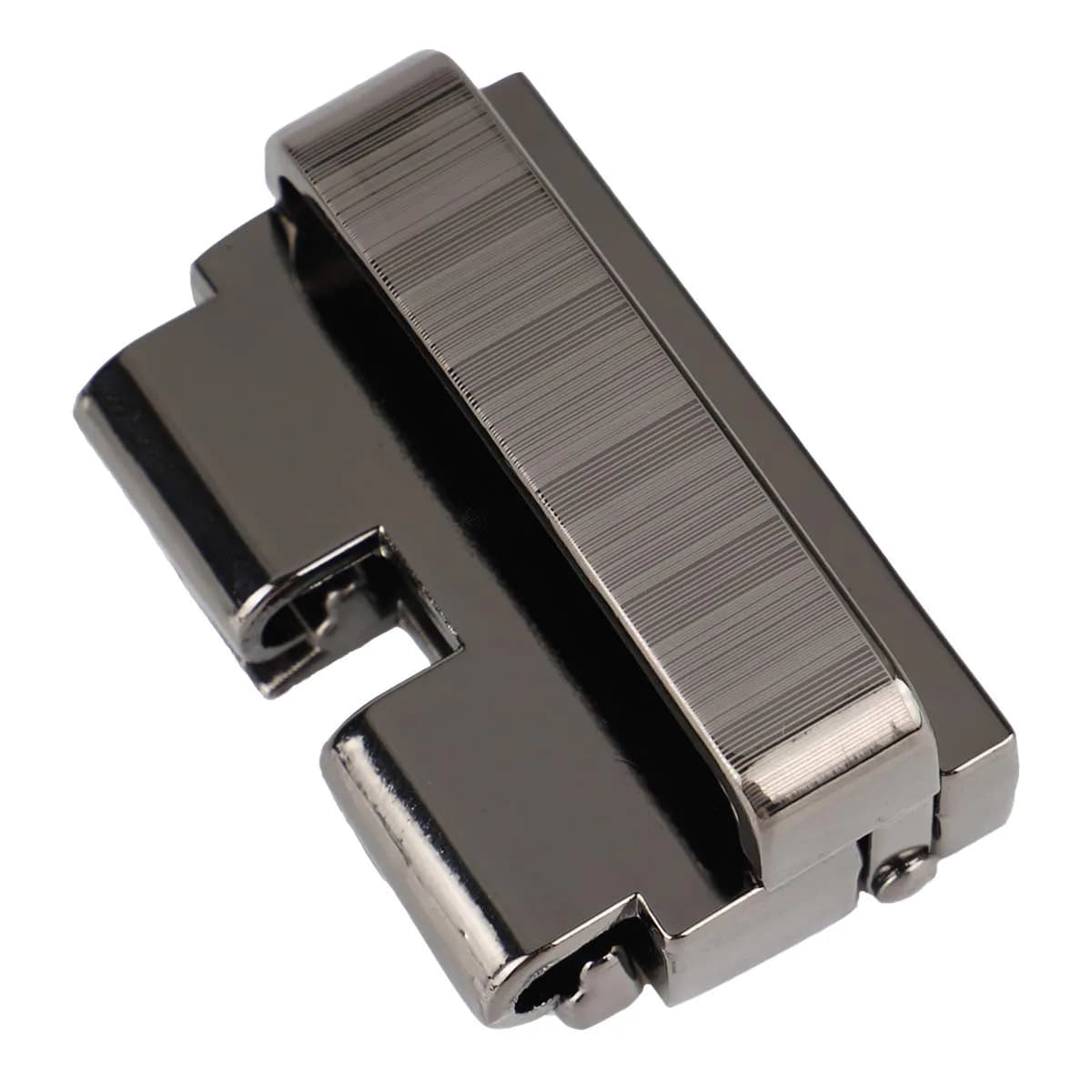 McFanBe Single Prong Belt Buckle 38mm (1.5 Inches) | Grey Polished Alloy Replacement Buckle - main product image