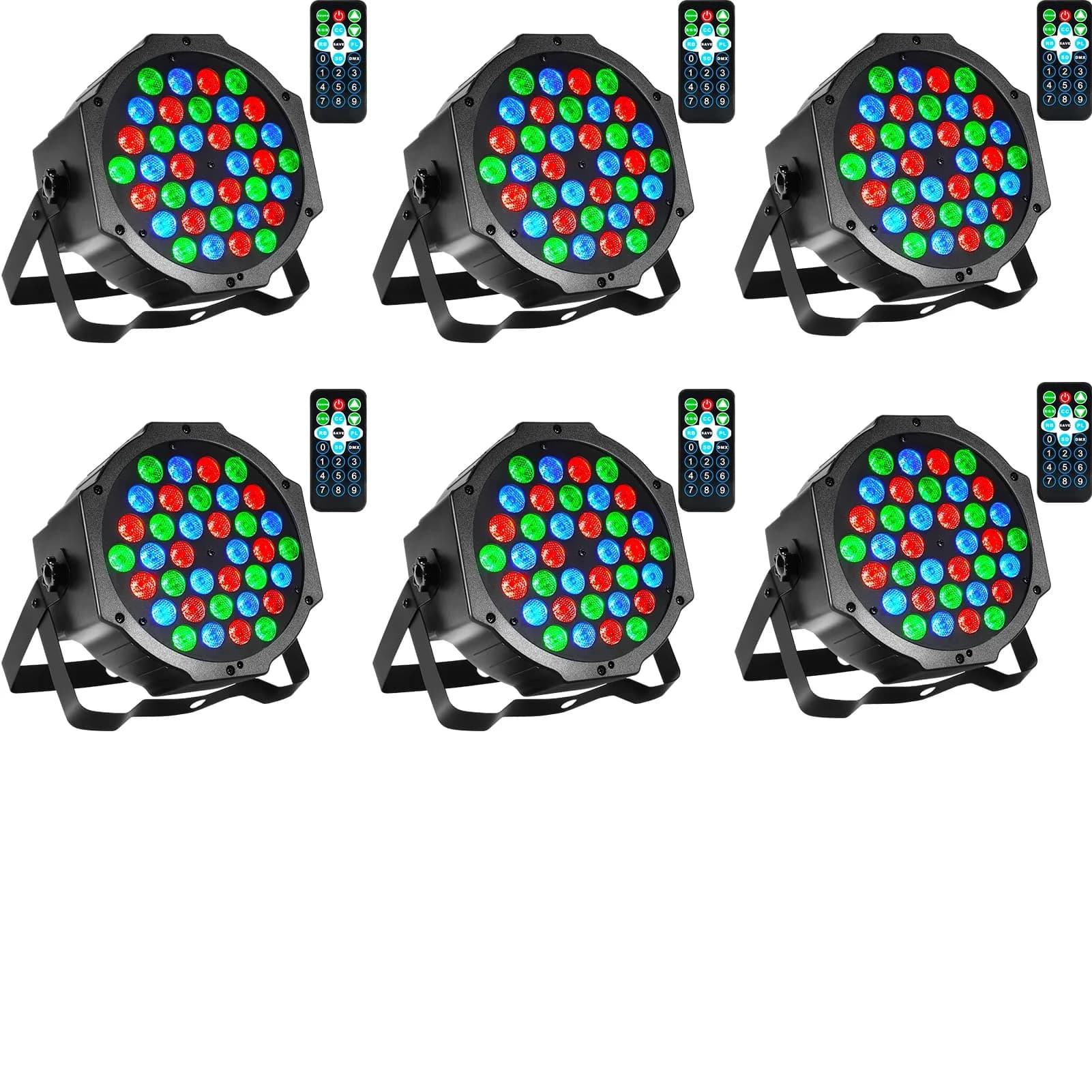 Litake 36 LED Stage Lights | Sound Activated DJ Par Lights for Events & Weddings