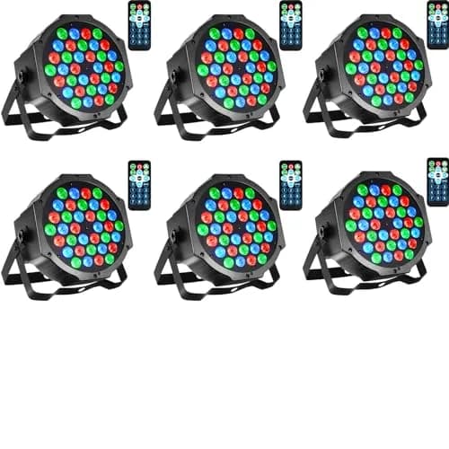 Litake 36 LED Stage Lights | Sound Activated DJ Par Lights for Events & Weddings thumbnail 1