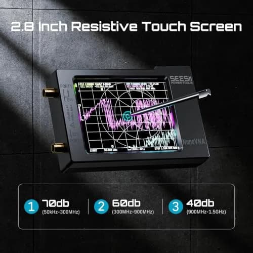 Seesii Nanovna-H Vector Network Analyzer,HW3.7 9KHz-1.5GHz, Portable Antenna & RF Test Tool thumbnail 3
