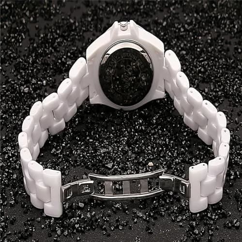MASTOP Women's Quartz Watch | Swarovski Crystal, Waterproof Ceramic, Gold thumbnail 5