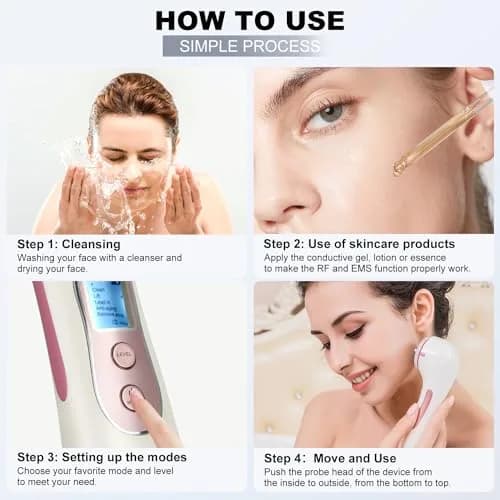 MiSMON High Frequency Facial Machine Light Theraphy Micro-Current Device, 5 in 1 Multifunctional Facial Massager for Face | Skin Care & Light Therapy thumbnail 6