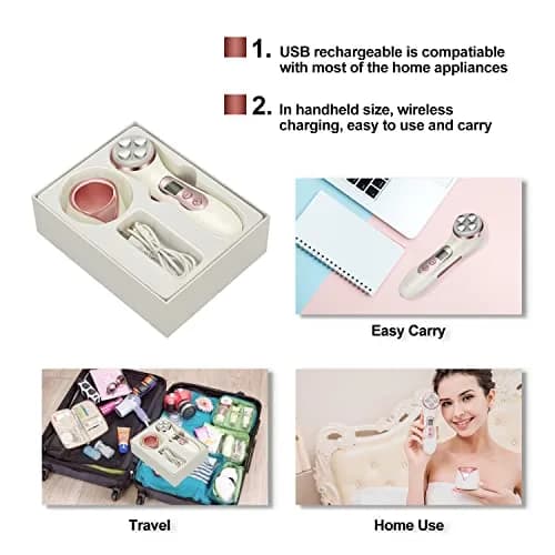 MiSMON High Frequency Facial Machine Light Theraphy Micro-Current Device, 5 in 1 Multifunctional Facial Massager for Face | Skin Care & Light Therapy thumbnail 7