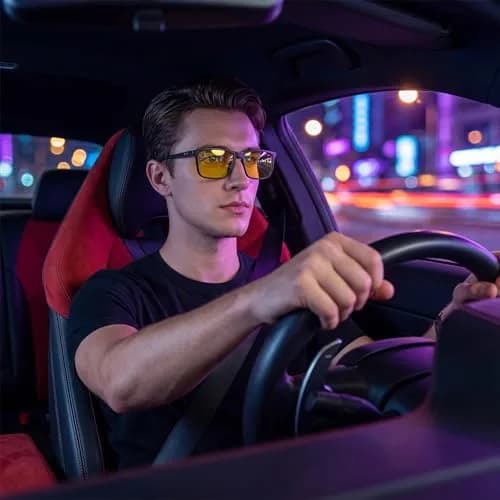 Bauhaus Magnetic Clip-On Sunglasses 5-in-1 Set | Polarized UV Retro Square Eyeglasses Fit Over thumbnail 7