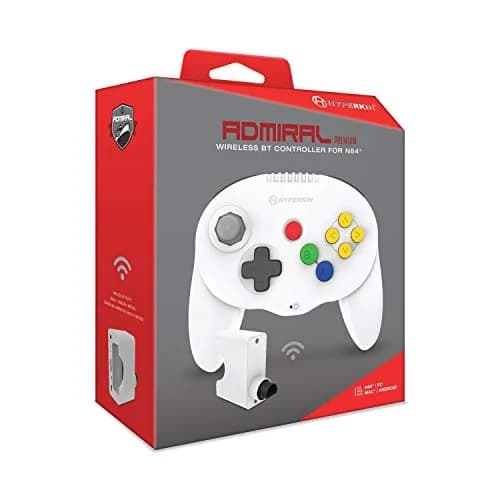 Hyperkin Admiral Wireless BT Controller for Nintendo 64 | Ergonomic, High-Performance, 6-Hour Battery (White) thumbnail 2