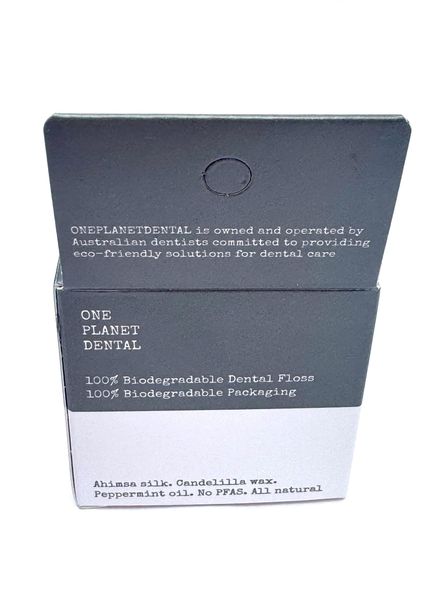 One Planet Dental Biodegradable Silk Dental Floss | Zero Waste Floss | Peppermint | 39m (129 Foot) | Plastic Free - view 5