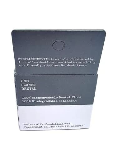 One Planet Dental Biodegradable Silk Dental Floss | Zero Waste Floss | Peppermint | 39m (129 Foot) | Plastic Free thumbnail 5