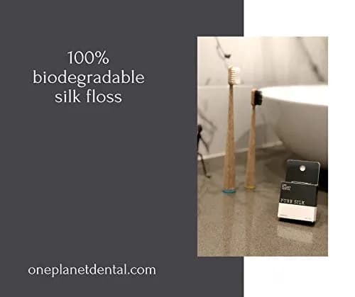 One Planet Dental Biodegradable Silk Dental Floss | Zero Waste Floss | Peppermint | 39m (129 Foot) | Plastic Free thumbnail 7