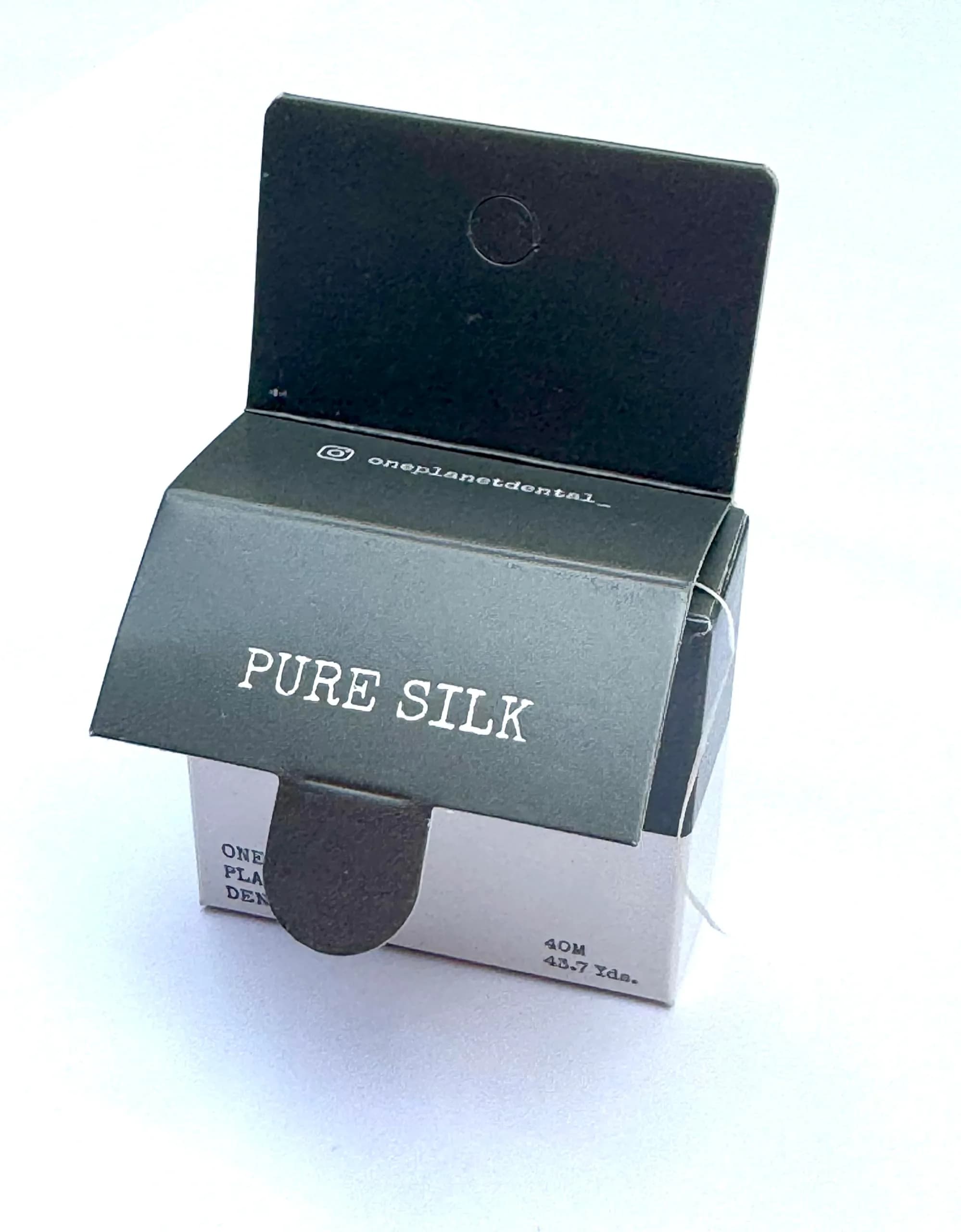 One Planet Dental Biodegradable Silk Dental Floss | Zero Waste Floss | Peppermint | 39m (129 Foot) | Plastic Free - view 2