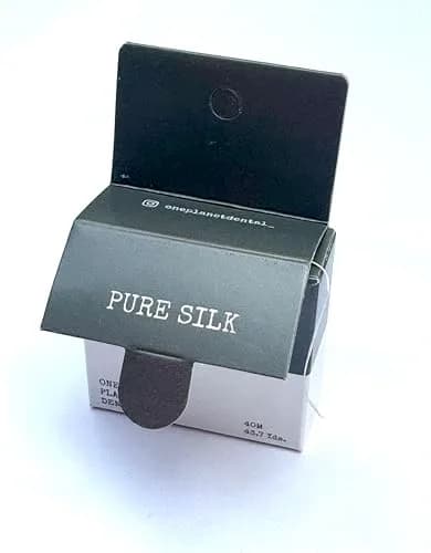 One Planet Dental Biodegradable Silk Dental Floss | Zero Waste Floss | Peppermint | 39m (129 Foot) | Plastic Free thumbnail 2