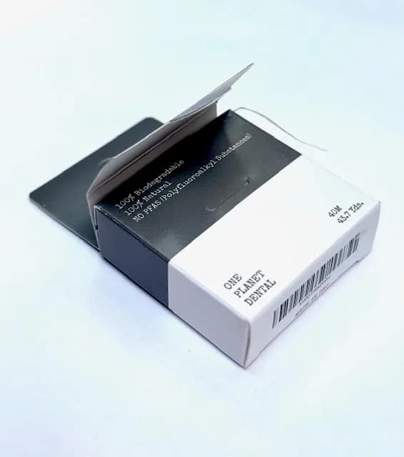 One Planet Dental Biodegradable Silk Dental Floss | Zero Waste Floss | Peppermint | 39m (129 Foot) | Plastic Free - view 3