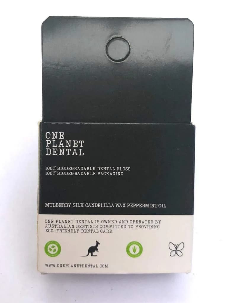 One Planet Dental Biodegradable Silk Dental Floss | Zero Waste Floss | Peppermint | 39m (129 Foot) | Plastic Free - view 4