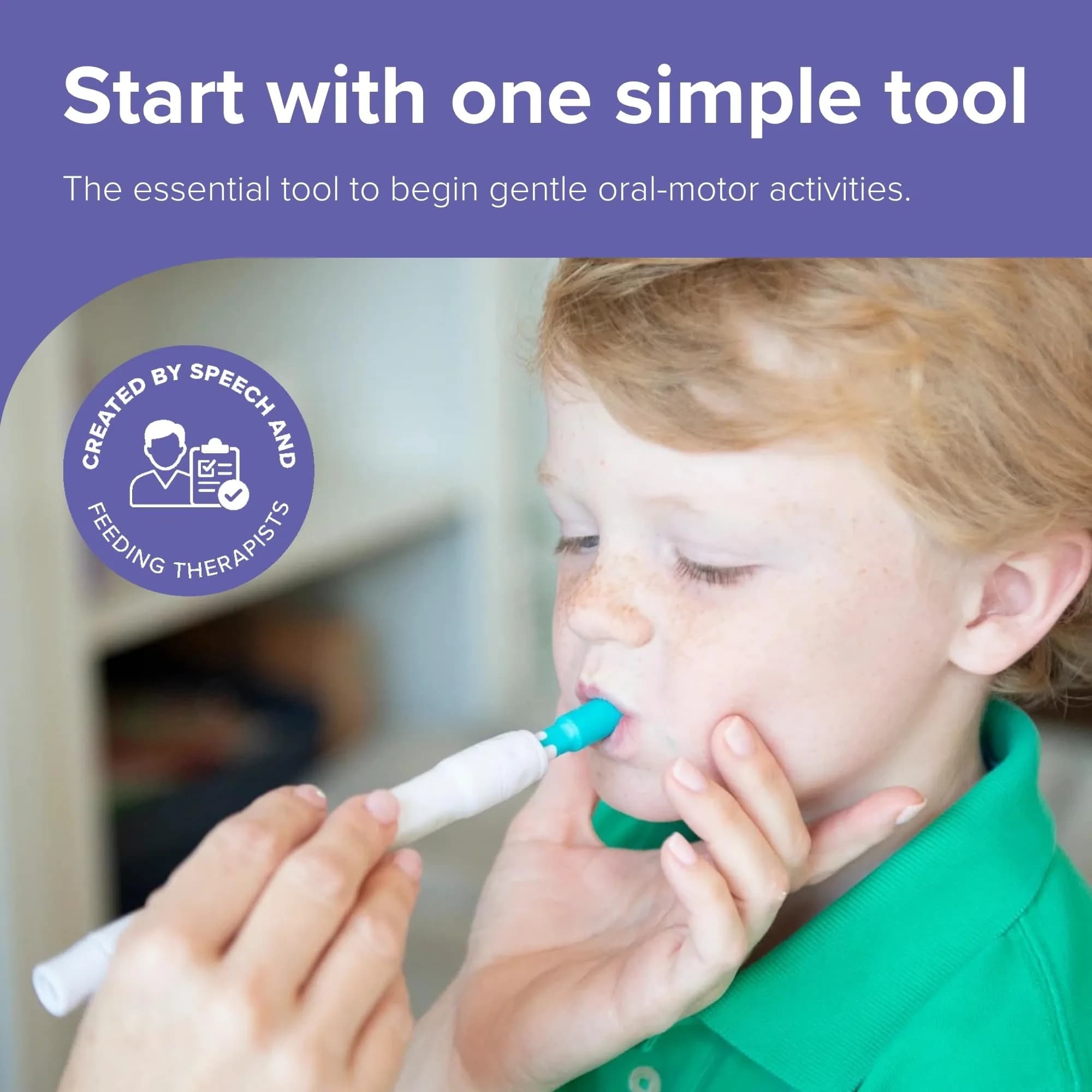 TalkTools Sensi Oral Motor Therapy Essential Vibration Tool with Textured Chewy Tip | Grey - view 2