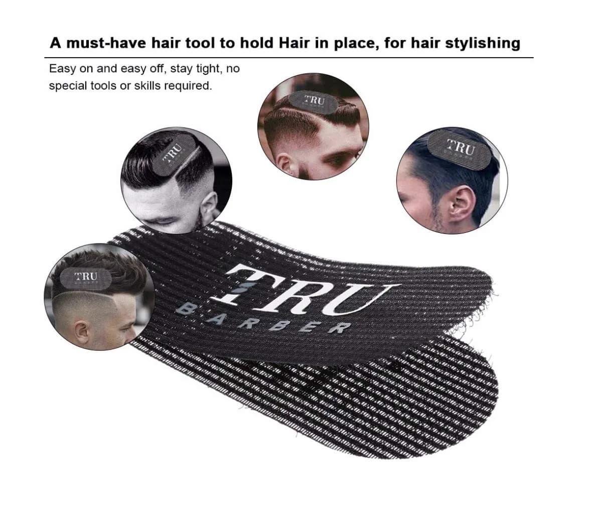 TRU BARBER Hair Grippers 3 Colors Bundle Pack 6 pcs | Salon & Barber Hair Clips for Styling (Red/White/Black) thumbnail 2