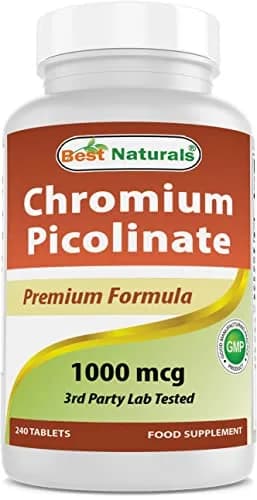 Best Naturals Chromium Picolinate 1000 mcg | Supports Metabolism & Blood Sugar (100-120 chars) thumbnail 1