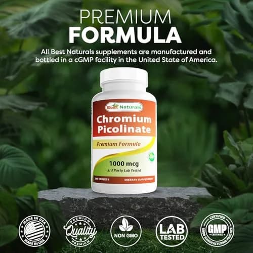 Best Naturals Chromium Picolinate 1000 mcg | Supports Metabolism & Blood Sugar (100-120 chars) thumbnail 5