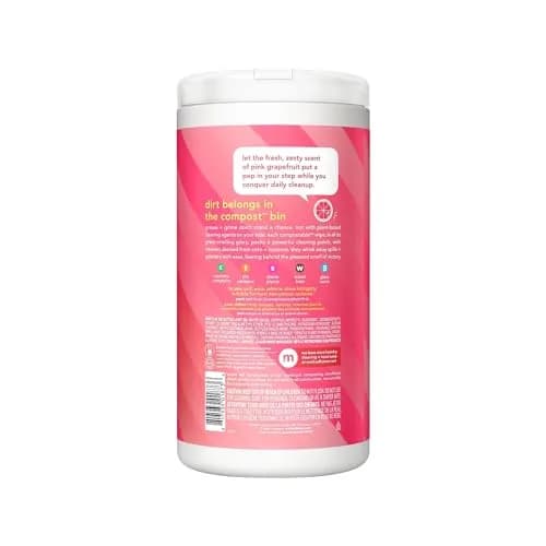 Method All-Purpose Cleaning Wipes, Pink Grapefruit, 70 Count | Compostable Plant-Based Formula thumbnail 2
