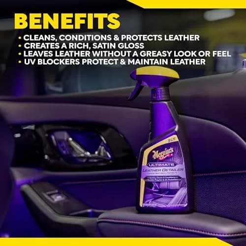 Meguiar's Ultimate Leather Detailer 473ml (16 Oz) | Cleans, Conditions & Protects Leather thumbnail 7